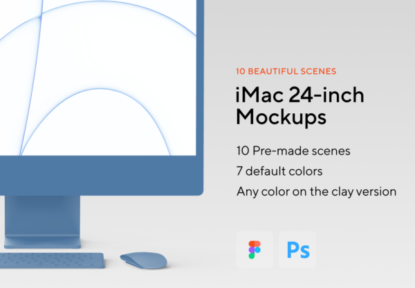 设计森林下午茶：iMac 24 英寸一体机电脑样机