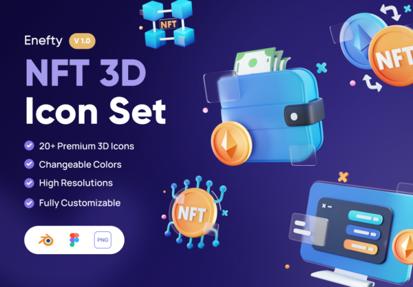 设计森林下午茶：现代创意的NFT 3D图标集