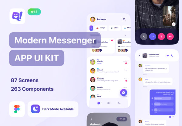 设计森林下午茶：社区和个人信使App应用 UI 套件