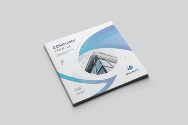方形公司简介宣传册设计模板 Company Profile Square Brochure