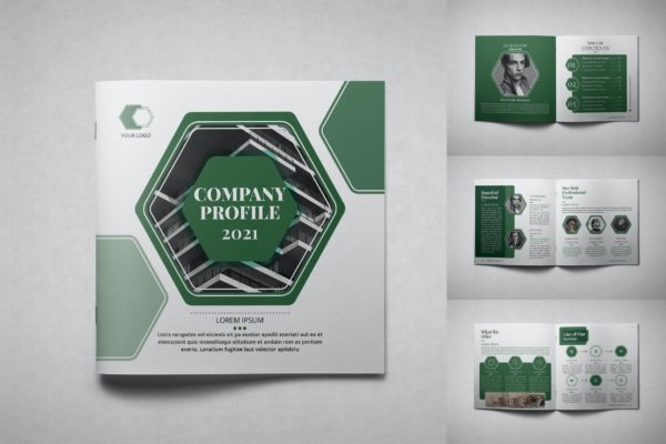 方形尺寸公司简介画册排版设计 Square Company Profile