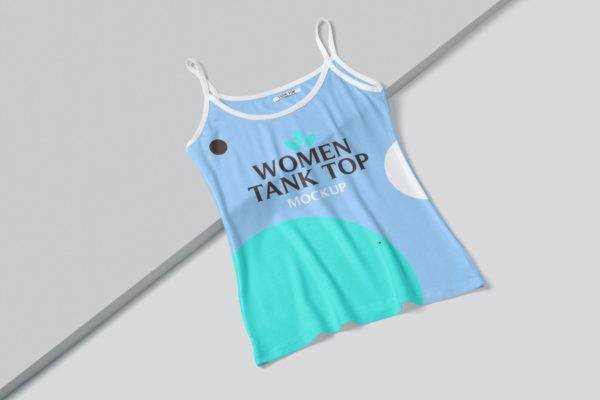 女式吊带背心设计样机 Women Tank Top Mockups