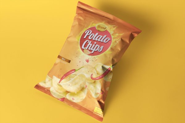 薯片包装设计样机 Bag Of Chips Mockup