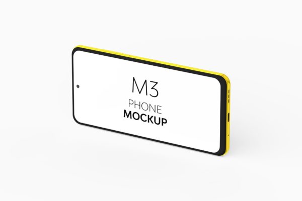 横向小米 Poco M3 Pro手机样机 M3 Phone Mockup