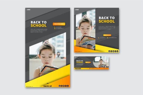 儿童教育广告Banner模板 Edu – Banner