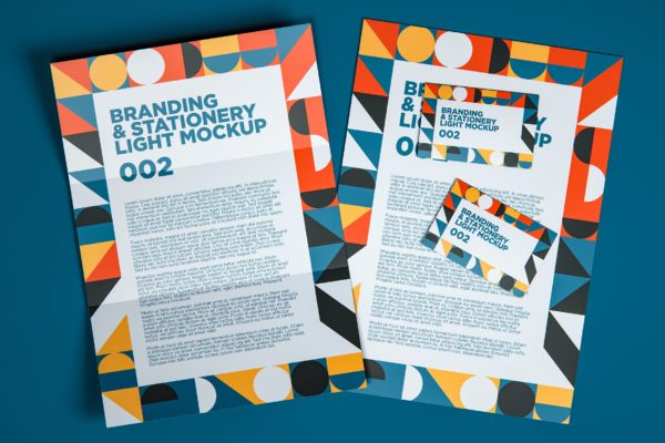 信纸文具品牌设计样机v2 Branding & Stationery Light Mockup 002