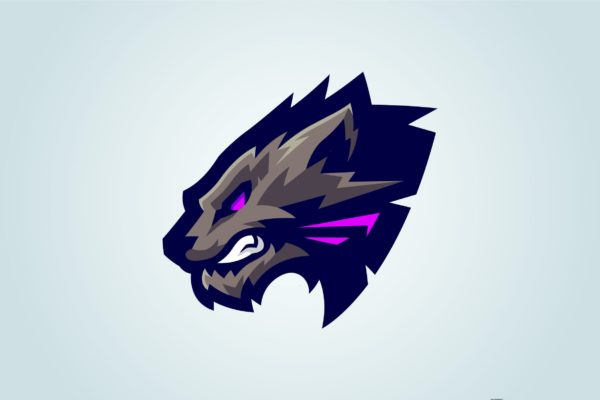 狼头标志矢量插画 Wolf