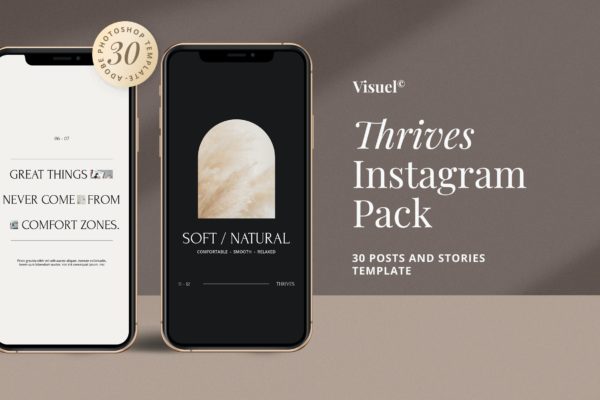 创意品牌宣传Instagram社交媒体素材包 Thrives – Instagram Pack