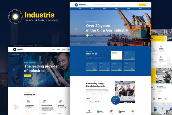 工厂和机械工业网站HTML5模板 Industris | Factory & Industrial HTML5 Template