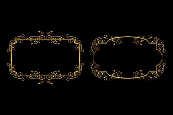 复古金色豪华框架素材 Vintage luxury frame