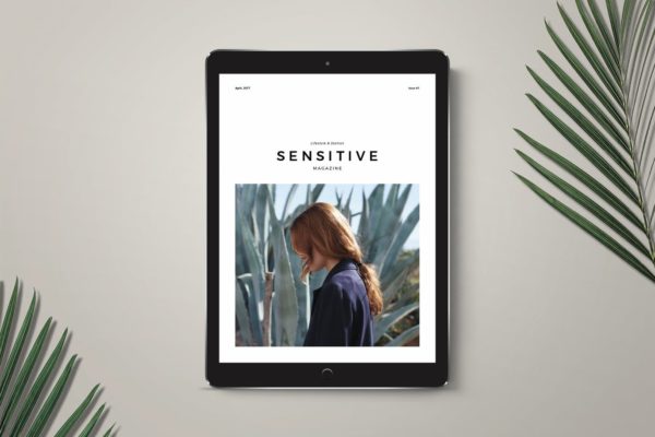 时尚和简约电子杂志模板 Sensitive E-Magazine Template