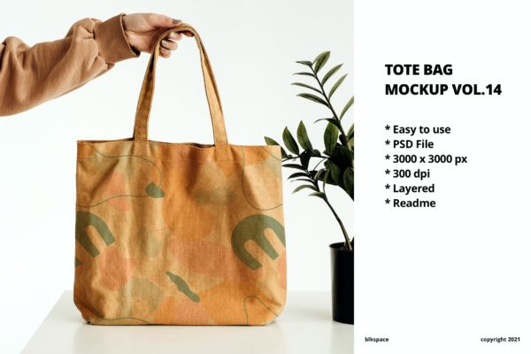 纺布手提袋设计样机v14 Tote Bag Mockup Vol.14