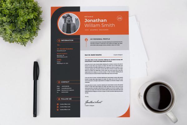 专业设计师个人简历模板 Professional Designer CV Resume