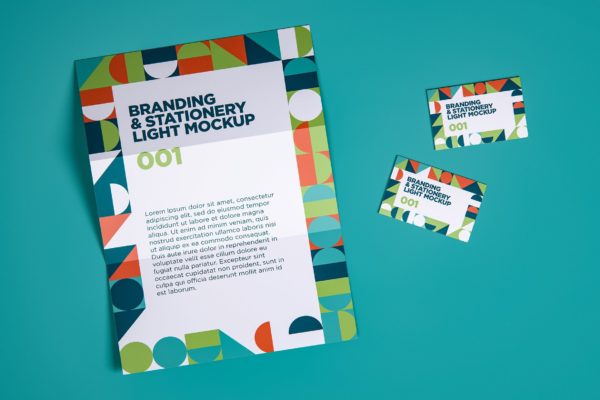信纸文具品牌设计样机v1 Branding & Stationery Light Mockup 001