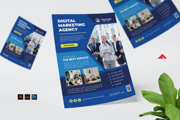 数字营销海报设计模板 Digital Marketing Poster Flyer
