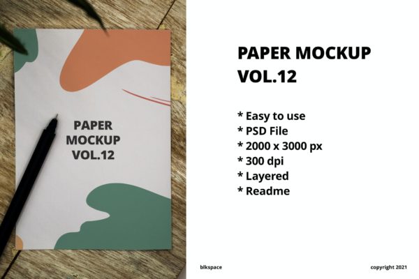 文具纸张作品展示样机v12 Paper Mockup Vol.12