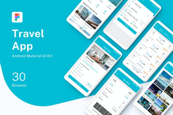 旅游App应用UI设计套件 Travel App UI Kit