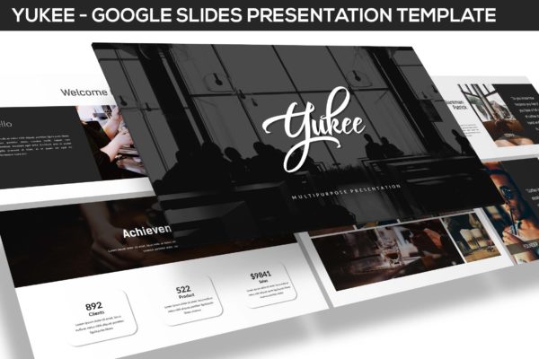 咖啡文化谷歌幻灯片模板 Yukee – Multipurpose Google Slides Template