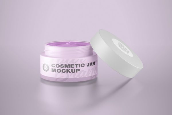 润肤霜化妆品罐样机 Cream Cosmetic Jar Mockup
