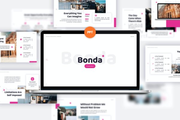 创意项目展示演示PPT模板 Bonda Business PowerPoint Template