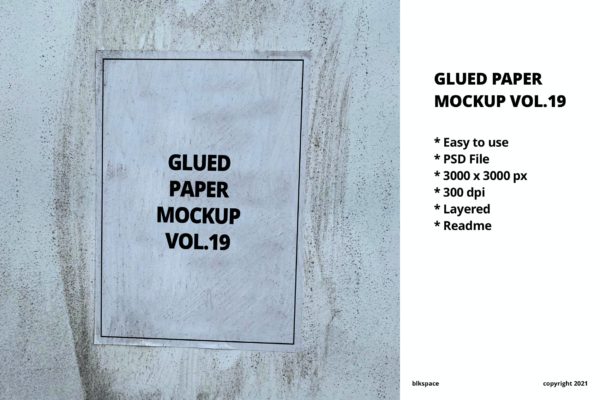 胶合纸张海报样机模板v19 Glued Paper Mockup Vol.19