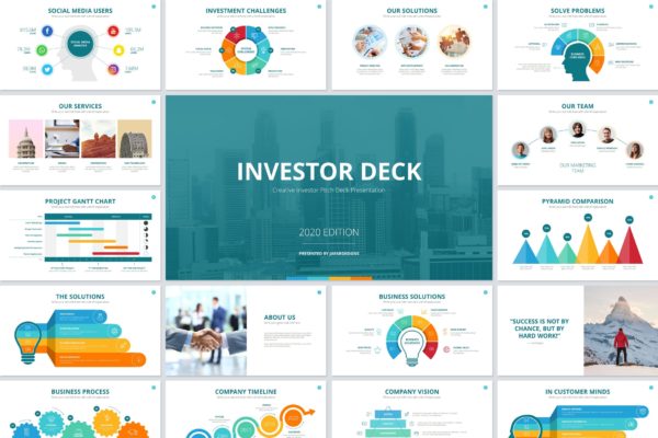金融投资谷歌幻灯片设计模板 Investor Deck Google Slides Template