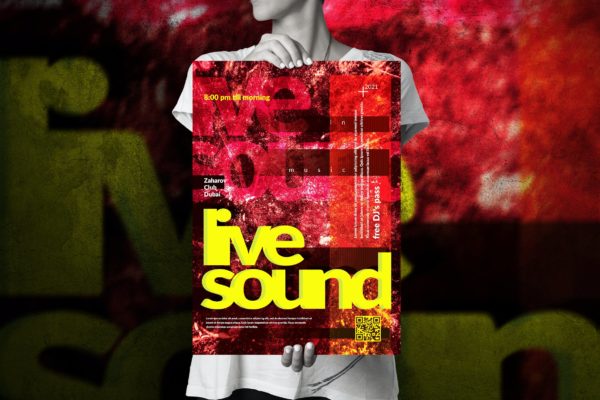 现代抽象艺术音乐活动海报设计模板v29 Art Music Event – Big Poster Design