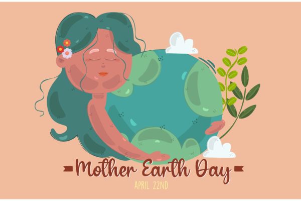 地球母亲日主题手绘矢量插画 Mother Earth Day Hand Drawn Bundle Illustration