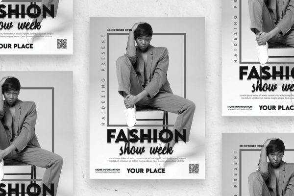 时装周传单模板下载 Fashion show week – Poster