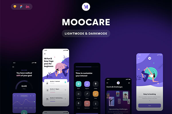设计森林下午茶：医疗保健App应用UI套件
