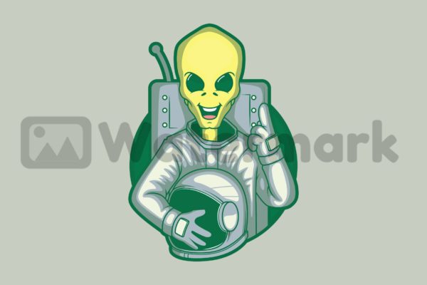 太空外星人角色矢量插画素材 Space Alien