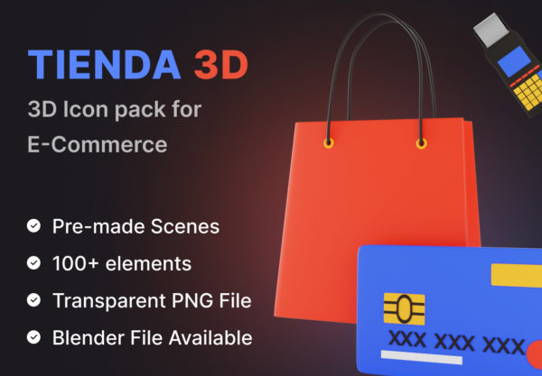设计森林下午茶：电子商务商店3D图标包