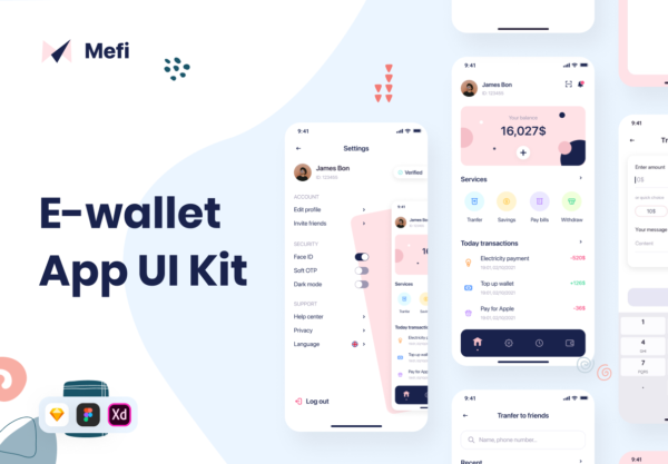设计森林下午茶：电子钱包App应用程序 UI 套件