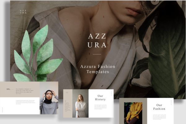 品牌宣传演示PPT模板 Azzura Branding Powerpoint