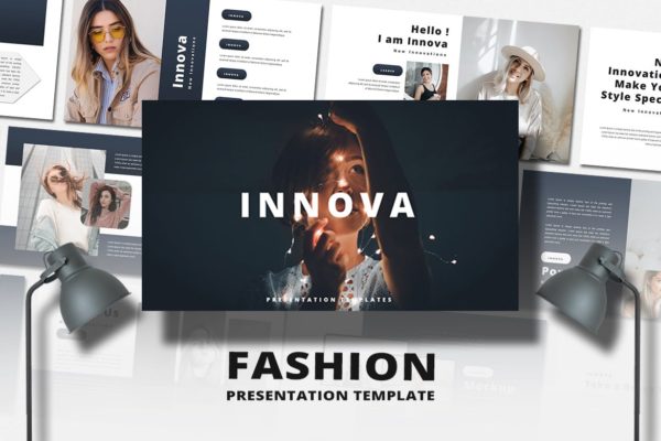 女性时尚服装PPT素材 Innova – PowerPoint Template