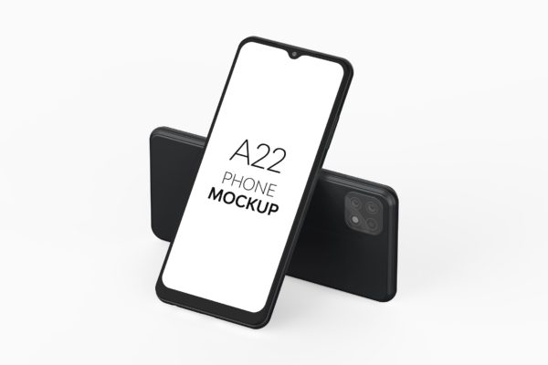 三星Galaxy A22手机样机v2 A22 Phone Mockup