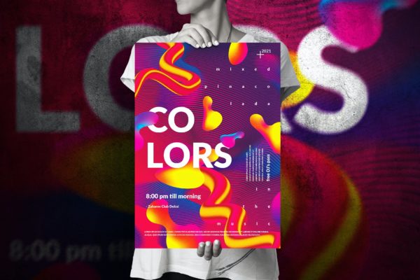 现代抽象艺术音乐活动海报设计模板v2 Art Music Event – Big Poster Design