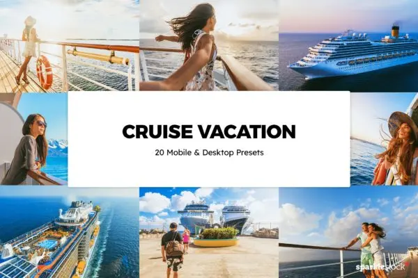 20个邮轮假期LR预设+LUT预设  20 Cruise Vacation Lightroom Presets & LUTs