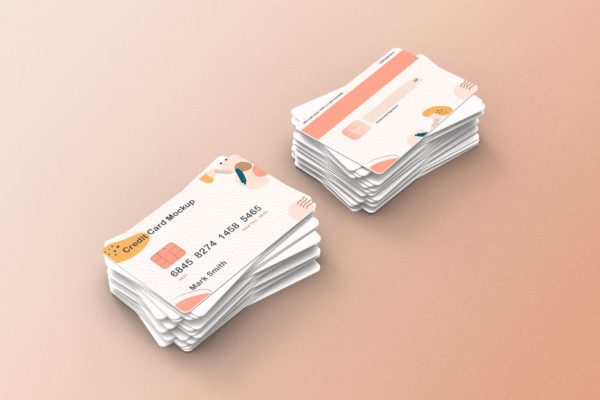 储蓄卡/信用卡设计样机模板v4 Credit Card Mockup