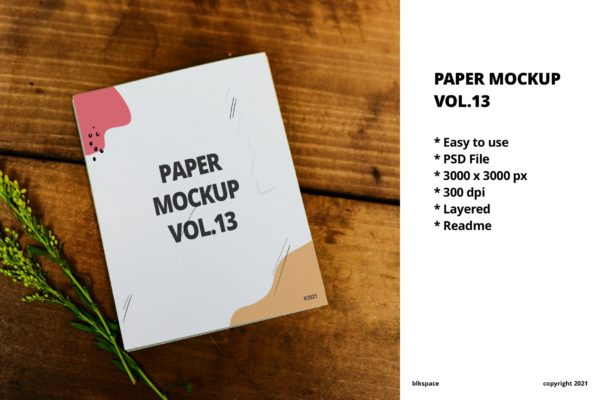 木桌纸张作品展示样机模板v13 Paper Mockup Vol.13