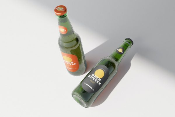 啤酒瓶品牌包装设计样机模板 Beer Bottle Mockup 3