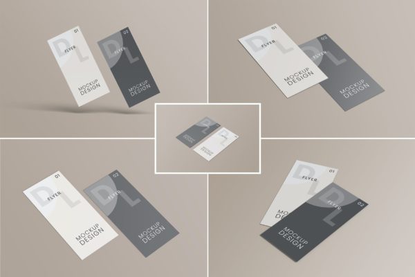 DL广告宣传单展示样机 DL Flyer Mockup