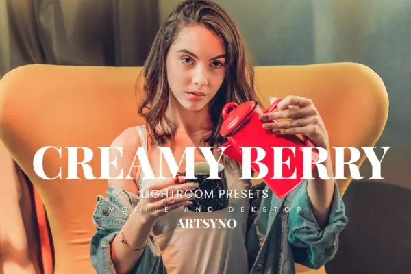 奶油色调照片后期处理lightroom预设 Creamy Berry Lightroom Presets Dekstop and Mobile