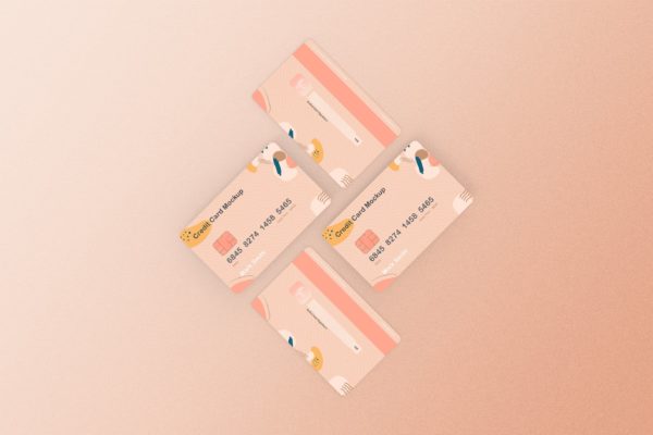储蓄卡/信用卡设计样机模板v12 Credit Card Mockup