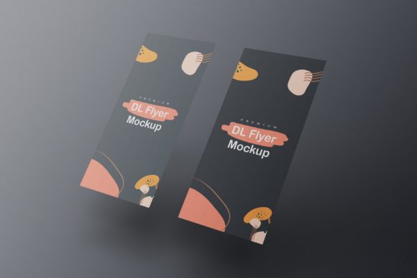 DL尺寸广告传单卡片设计样机v12 DL Flyer Mockup