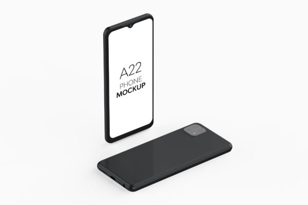 三星Galaxy A22手机样机v3 A22 Phone Mockup