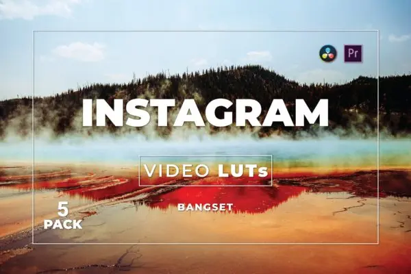 Instagram风照片视频后期调色LUT预设包v5 Bangset Instagram Pack 5 Video LUTs