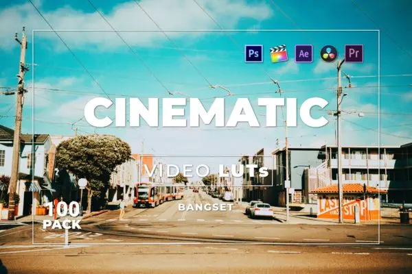 大片电影后期滤镜LUT调色预设包v100 Bangset Cinematic Pack 100 Video LUTs