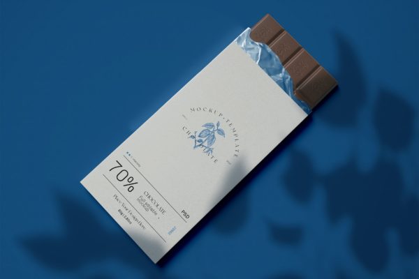 巧克力零食包装设计样机模板v5 Wrapped Chocolate Mockup