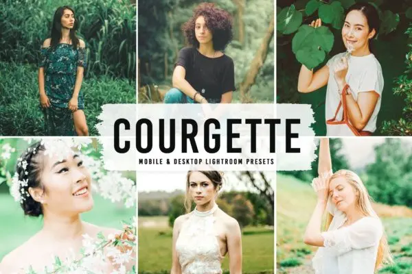 自然亮白绿色照片滤镜LR预设 Courgette Mobile & Desktop Lightroom Presets